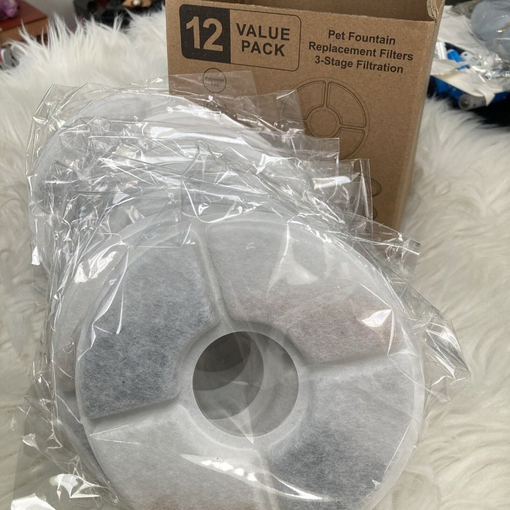 11 Pieces Pet Water Fountain Filter Replacement Activated Carbon For Cat Dog